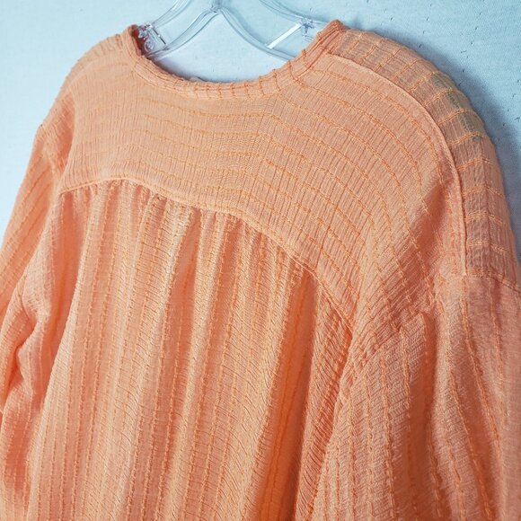 Project AJ117 Copenhagen Blouse Top Button Front Rayon Peach Minimalist size XL - Picture 10 of 14